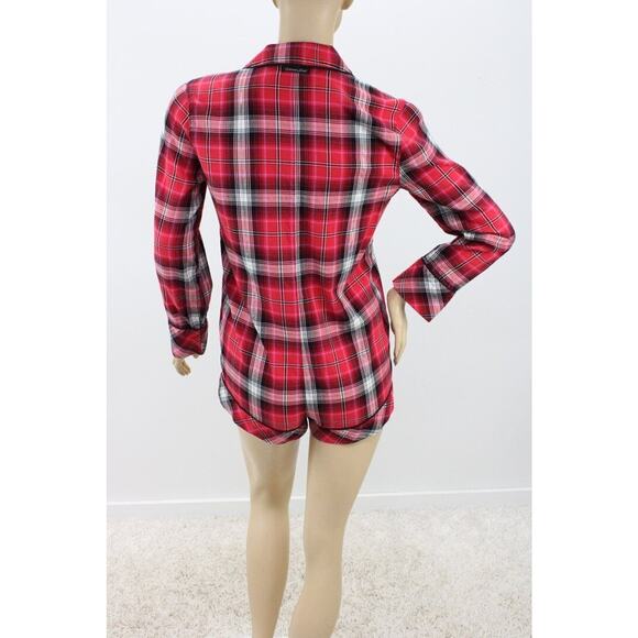 Victoria's Secret One Piece Romper Pjs Pajamas Lumberjack Plaid Soft Flannel XS - Picture 3 of 9